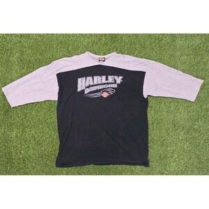 1990s Harley Davidson Mesh Jersey T-Shirt Chucks Bloomington IL RK Stratman XXL